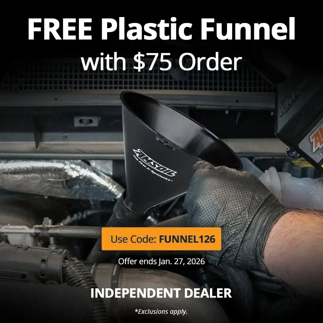 Free AMSOIL Plastic Funnel with Order of $75 or More